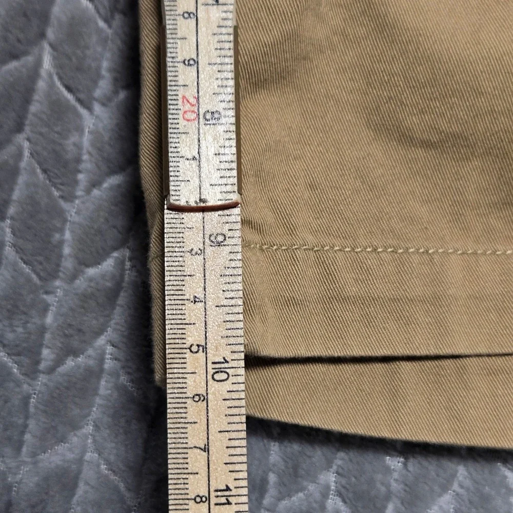 Polo Ralph Lauren Mens Relaxed Fit Cargo Shorts Khaki Tan Cotton 33x10 Blue Pony